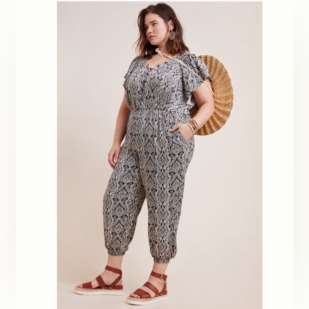 Anthropologie Zadie Satin Jumpsuit